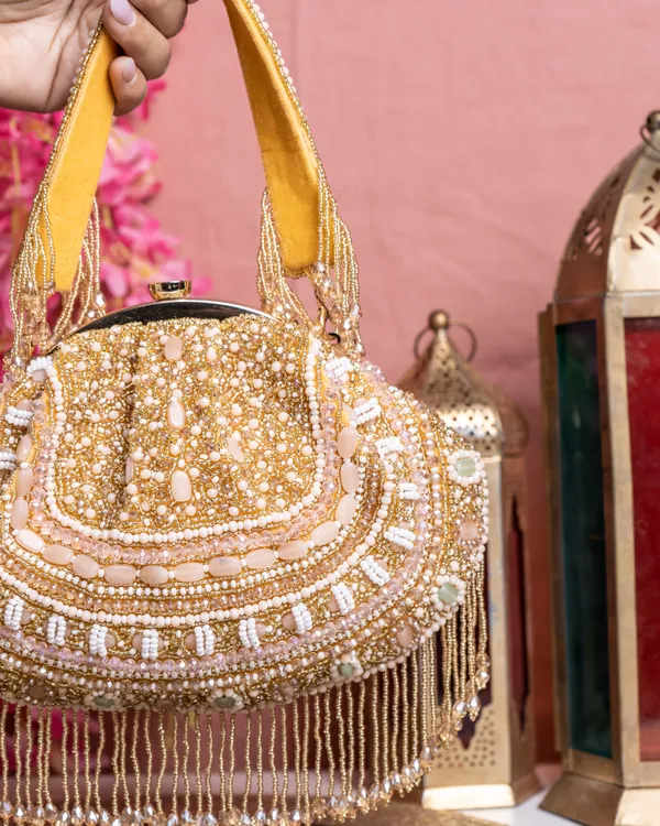 Golden_Beaded_Handbag_with_Fringe_Detailing